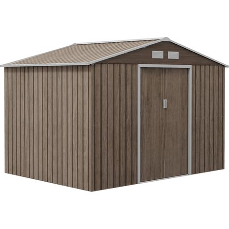 Casetta da giardino 4,9 m² in acciaio zincato, porta scorrevole, 277 x 195 x 192 cm (1/5)