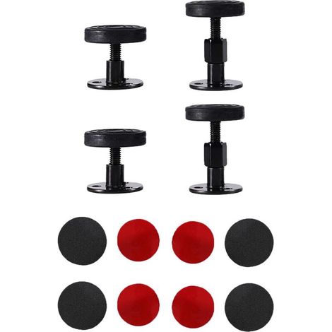 4 Pièces Cadre de Lit Fileté Réglable,Cadre de Lit Outil Anti-Secousse,Réduction du Bruit Muet,Stabilisateur de Support Télescopique pour Lits, Armoires Et Canapés(Gamme de Réglage 30-40mm47-64mm) (1/5)