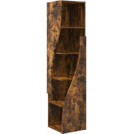 vidaXL Corner Cabinet 32 x 32 x 140 cm Engineered Wood Smoked Oak