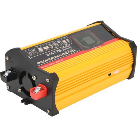 Modifizierter Sinus-Wechselrichter für Kraftfahrzeuge, zwei USB-Anschlüsse, LCD-Bildschirm, 12 V auf 110 V, gelb (1/5)