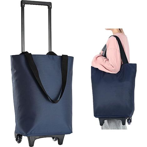 17L Sac de Courses à Roulettes Pliable - Petit Chariot de Courses à Roues Zippé Imperméable Télescopique Réutilisable Poids Léger Panier de Courses pour supermarché marché, aîné Femme (1/5)