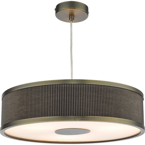 Alvaro Suspension Cylindrique à 3 Lumières Bronze Antique Champignon (1/4)