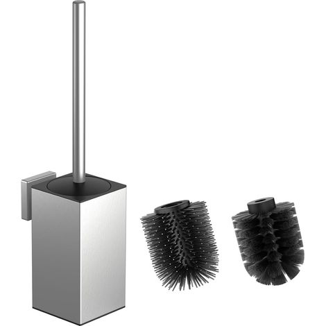 WC-Bürste, Wandmontage, Edelstahl 304, 2 Bürstenköpfe, Silikon und PP, Badezimmer (1/5)