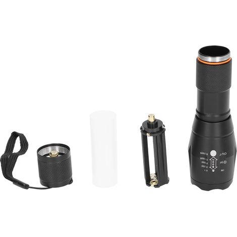 Lampe torche LED portable télescopique à mise au point, lampe de chasse étanche IPX54, lumière rouge A100 (1/5)