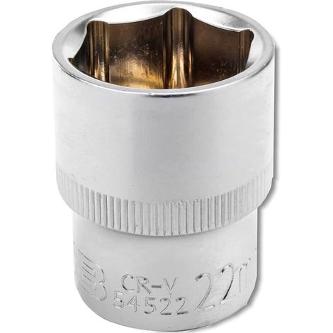 JCB Steckschlüssel 1/2" 22 mm 6-kant Cr-V (1/4)