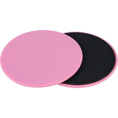2 Paires Disques de Glisse Fitness - Équipement d'Entraînement Corps Complet pour Abdomen et Sport (Rose) (1/5)