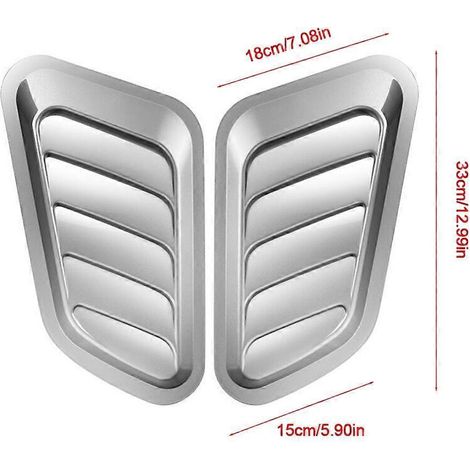 2 pièces de prises d'air de capot, écope d'admission d'air turbo, cache décoratif pour capot de voiture (1/4)