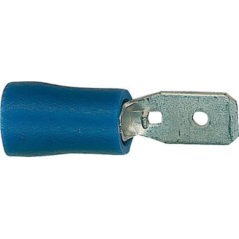 Cosse de cable T CON.MH jusqu'a 2,5mm², 4.8 x 0,5 mm bleu 100 pieces (1/2)