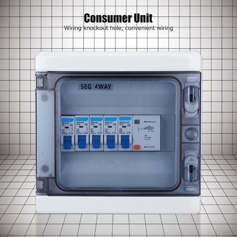 Boîtier de distribution BAOYI de style européen à 4 voies avec disjoncteur différentiel miniature 63A 30mA RCD+4MCB, fabriqué en matériau PC avec fonction étanche, disponible exclusivement dans les en (1/5)