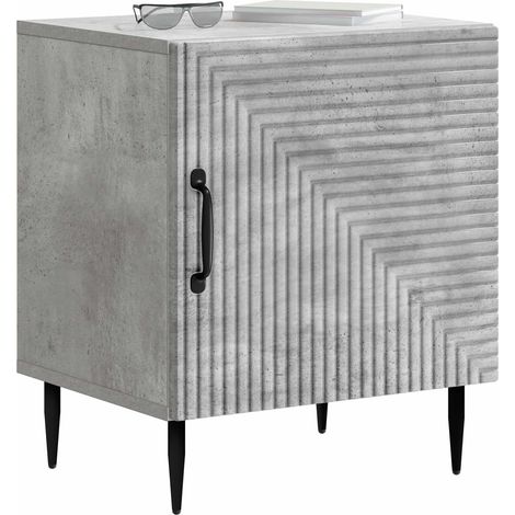 Maison Exclusive - Armadio da Notte Grigio Cemento 43 x 34,5 x 50 cm