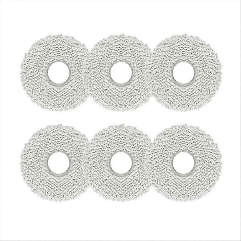 Lot de 6 chiffons de nettoyage lavables pour aspirateur robot Xiaomi Mijia M30 Pro / C107 (accessoires de rechange) (1/5)