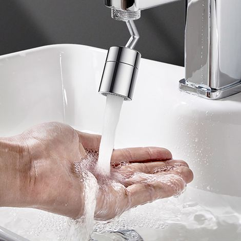 Robinet universel avec filtre anti-éclaboussures, robinet pivotant à 720° avec filetages interne et externe (1/5)