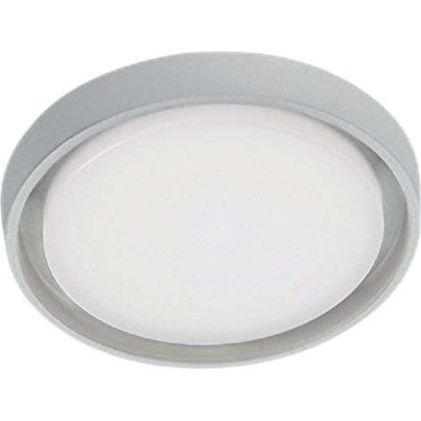 Alu Lampada da Parete e Soffitto a LED 25W Rotonda 27 cm in Alluminio Bianco Opaco Diffusore in Policarbonato Satinato Grado di Protezione IP54 (1/2)