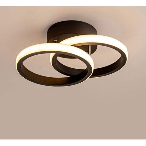 Lampadario da soffitto a LED, lampada da soffitto, bianco caldo 3000K, 22W, illuminazione moderna chic in acrilico per cucina soggiorno camera da letto (bianco caldo, 2 anelli LED) (1/5)