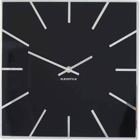 Reloj de pared negro EXACT 30cm (1/4)