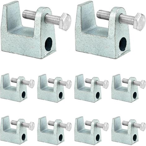 12 Stück Trägerklammer, verzinkter Stahl, für Brückenbau, Hochbau, M8 (8mm) (1/5)