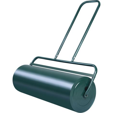 24 x 13 Inch Tow Lawn Roller Water Filled Metal Push Roller-Green (1/5)