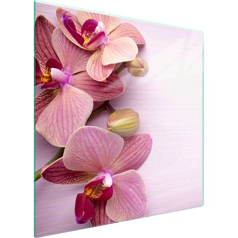 Protezione in vetro per piano cottura 50x52 cm con motivo floreale (1/5)