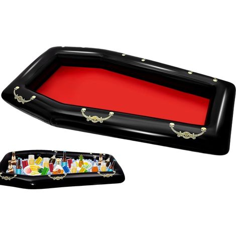 Bac à Glace Gonflable avec Motif Crâne - Grande Capacité pour Boissons et Snacks, Parfait pour Halloween et les Fêtes (1/5)