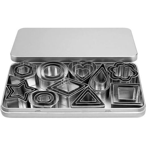 Emporte-pièce - Acier Inoxydable - Lot De 30 Formes Assorties - Pour Pâtisserie Et DIY (1/4)