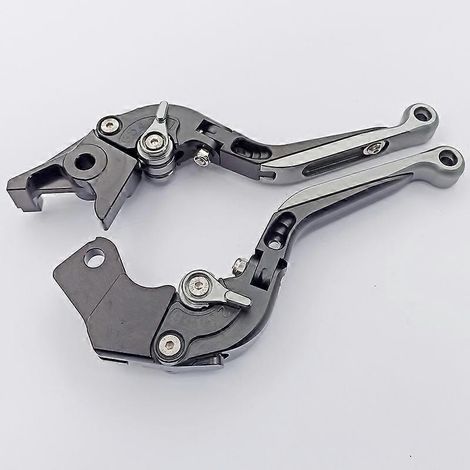 Convient aux anciennes motos Suzuki DL650/V-STROM, poignée de frein, klaxon et embrayage télescopique repliable modifiée (noir, noir, gris) (1/4)