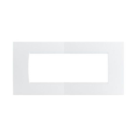 Mapam ART Placca 7 posti bianca tecnopolimero T1 compatibile living international - 8007-01