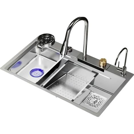 Évier de cuisine, simple cuve, installation sous plan, 6845 (1/2)