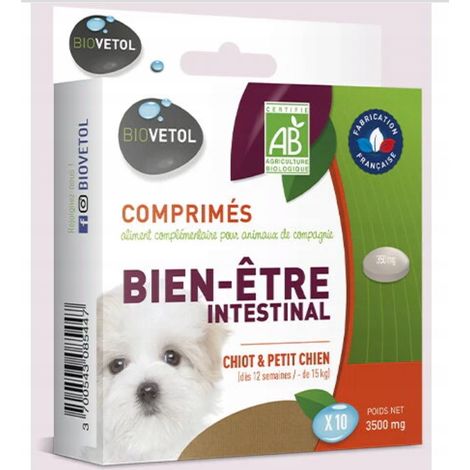 Biovetol - Compresse biologiche per il benessere intestinale dei cani di piccola taglia