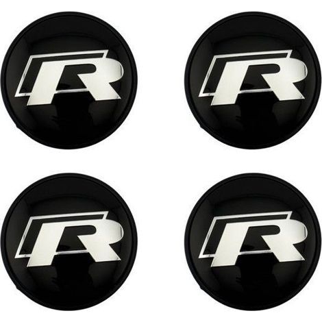 Enjoliveurs jantes - KZQ - 4 pièces - VW R-Line - 65 mm Noir JEU VIDEO X (1/4)