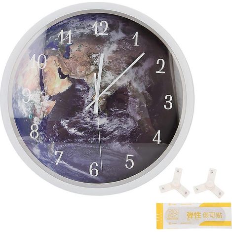 Lampe Horloge Murale LED Minuit Blanche à Contrôle Sonore, Décoration Chambre Maison, Réveil Lumineux à Induction (1/5)