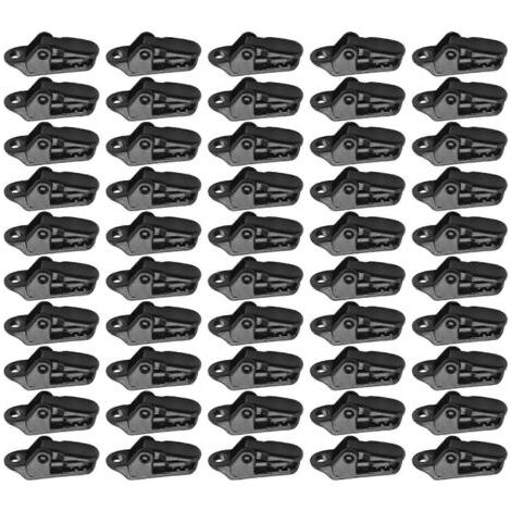 50 Clips für Planen, stabile Befestigung und robuster Verriegelungsmechanismus für Camping. (1/5)