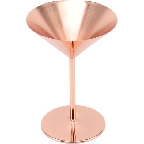 Verres à martini en acier inoxydable poli, antirouille, élégants et modernes, pour hôtels et bars. (1/5)