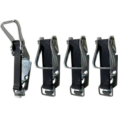 4 Pièces Supports Pelles pour Galeries Toit, Supports De Montage De Pelles en Métal Et Caoutchouc, Support Pelle Galerie Toit pour Camion, Accessoires Voiture pour Galerie Toit Bateaux Hache (1/5)