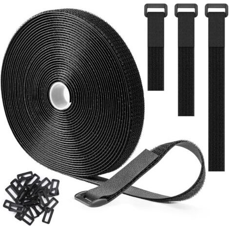 1 Rouleau Sangle 50 Boucles Nylon Résistant 10kg Câble Rangement Maison (1/5)