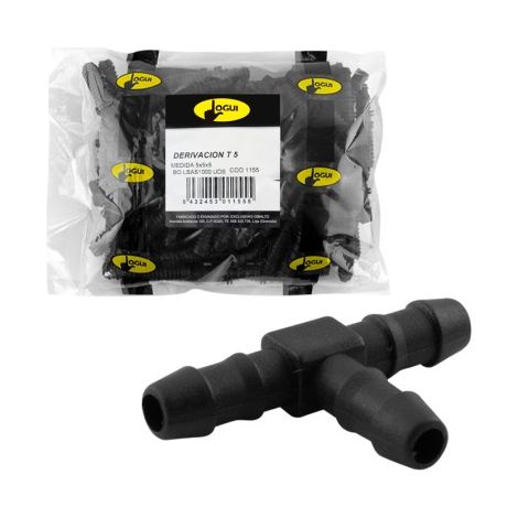 Derivación codo microtubo "te" bolsa 1000 uds - 5mm, ABRISA. (1/5)