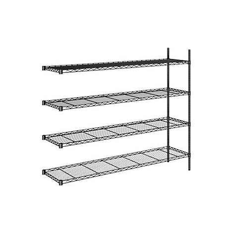 kaiserkraft  Scaffale a griglia in filo d'acciaio  nero 