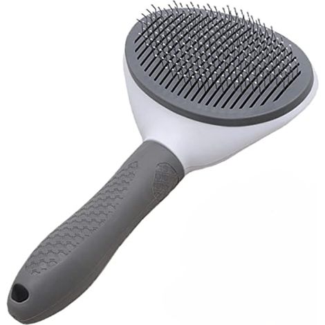 Brosse pour Chien/Chat Brosse de Toilettage Autonettoyante pour Animaux Toilettage et élimination du sous-Poil Brosse pour Animaux Enlever 95% des Poils Morts (Gris) (1/5)