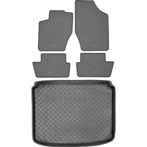 Juego de alfombrillas de goma para Peugeot 308 I Hatchback (2008-2013) + alfombrilla para el maletero. (1/5)