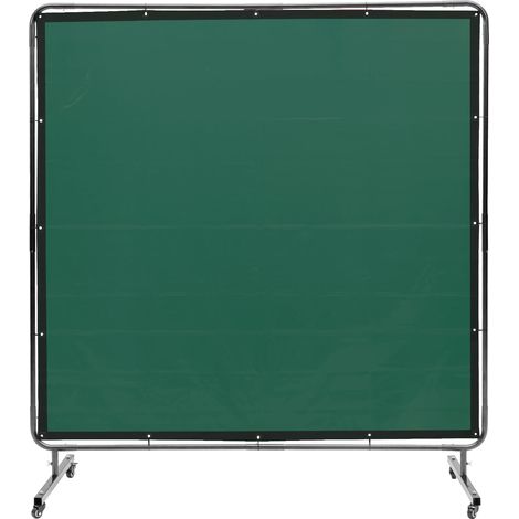 VEVOR Tenda per Saldatura 1,8x1,8m Tenda di Protezione per Saldatura in Vinile Ignifugo, Parete di Protezione per Saldatura con 4 Ruote Girevoli Coperta per Saldatura con Protezione UV Colore Verde (1/5)