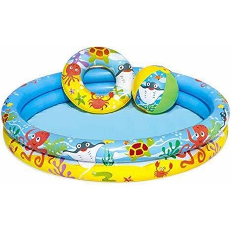 Piscina 2 Anells For Children Barriera Corallina 122x20cm Pall Salvagente 51124 (1/5)