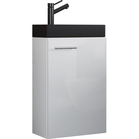 Lavabo de 2 piezas Slito estrecho Negro 60x41x22 - VCM