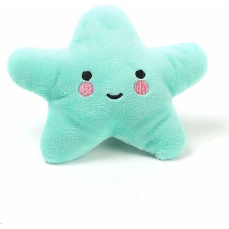 Forme D'Étoile De Mer Jouet Pour Chien Grinçant En Peluche Douce Son Jouet Pour Chien Fournitures Pour Animaux De Compagnie, Bleu (1/2)