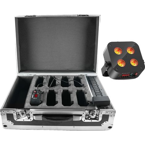 Estuche de transporte, piel de primera calidad, 61 cm x 44 cm x 24,5 cm, compatible con focos LED recargables, peso: 10,19 kg, potencia: 18 W (1/5)
