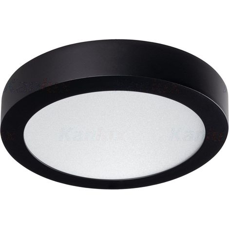Plafonnier LED Kanlux CARSA 18W 3000K noir/blanc Ø21cm (1/2)