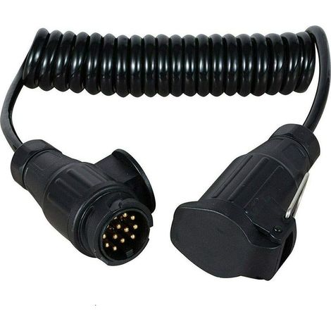 Rallonge de câble de raccordement 2 m 13 broches vers 13 broches pour remorque, bateau, remorque, caravane, porte-vélos, etc. (1/3)