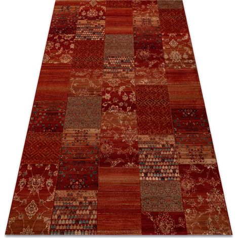 Tappeto di lana KASHQAI 4327 300 Patchwork chiaretto red 200x300 cm