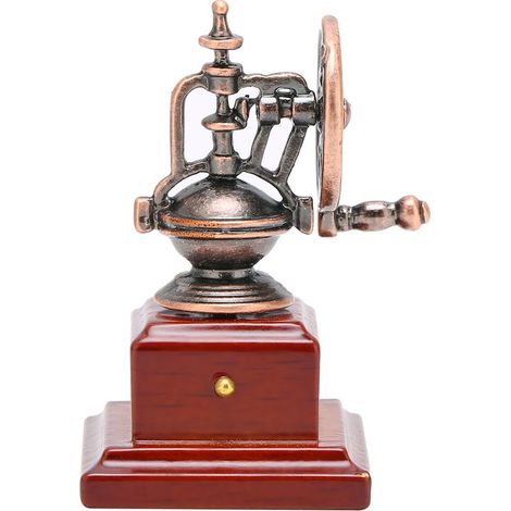 Cafetière antique en laiton pour maison de poupée 1:12, accessoire de cuisine miniature en métal, meubles réalistes pour poupées (1/5)