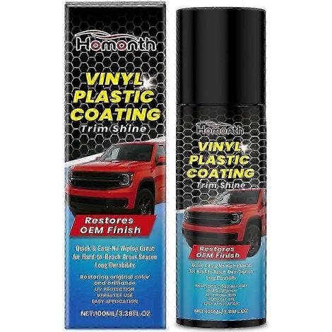 Peinture plastique multifonction Homonth pour l'intérieur de voiture : protection contre la poussière, les salissures, l'éclat et l'entretien. Applications multiples. (1/5)