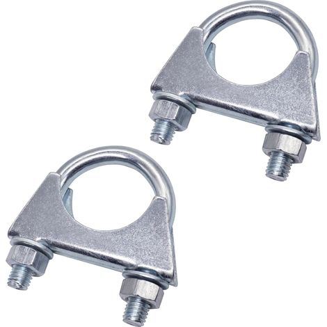 CCYKXA (2 pièces) Colliers de serrage pour tuyaux de 38 mm de diamètre, colliers de serrage en U, supports de tuyaux zingués