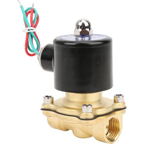 Électrovanne en laiton G1/2 pouce, vanne de pression d'eau à action directe normalement fermée, 2W-160-15AC380V (1/5)